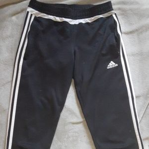 Adidas soccer pants with zippers on the ankles